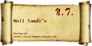 Noll Tamás névjegykártya